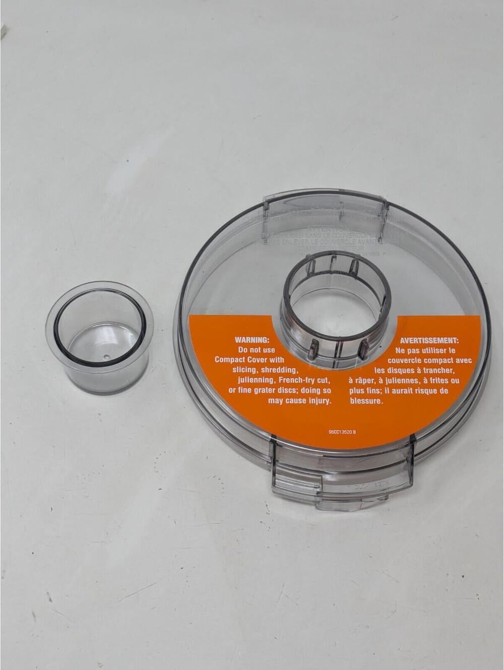 Cuisinart DLC-116GTXT  Pro Classic Food Processor Flat Clear Lid & Cover Cap